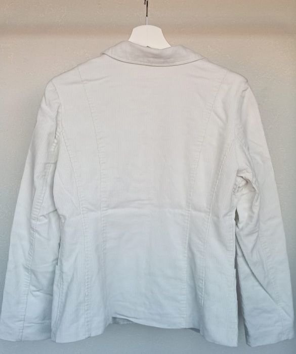Casacos tipo blazer, em bombazine - tamanho XL (branco/cru)