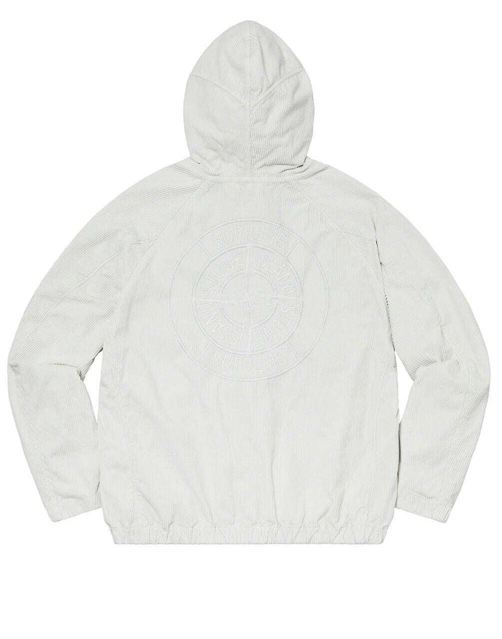 Куртка Stone Island x Supreme 402S4 CORDUROY 500 White