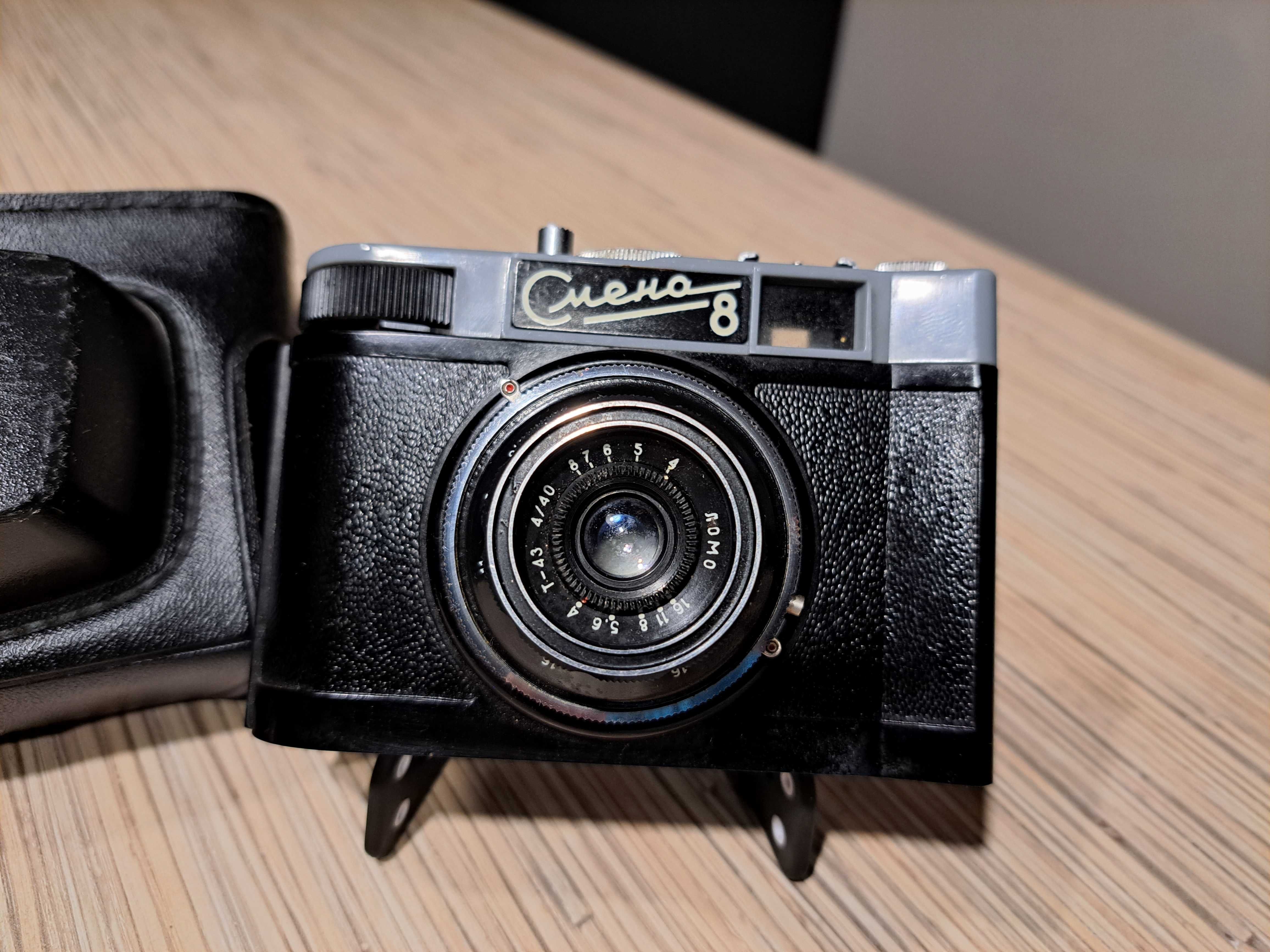 CZARNE Etui ! aparat SMENA 8 CMEHA USSR CCCP ZSRR okres PRL Vintage