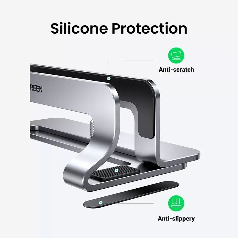 Підставка для ноутбука Ugreen Vertical Laptop Stand Silver