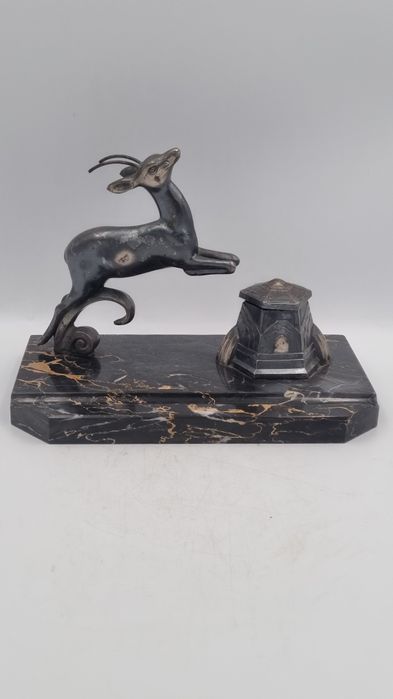 Figura antylopy z kałamarzem Art-Deko