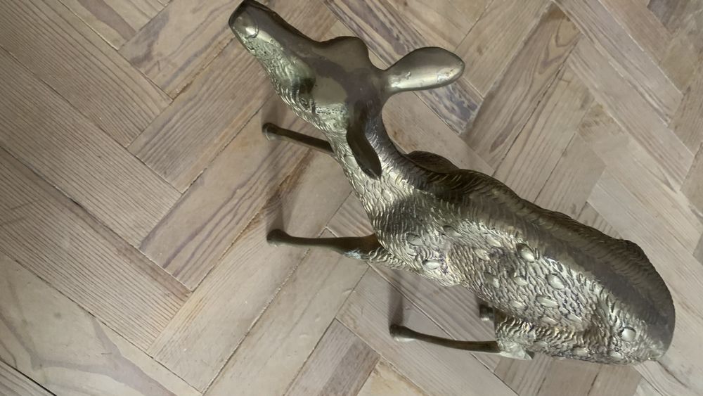 Veados Buck and Doe em bronze