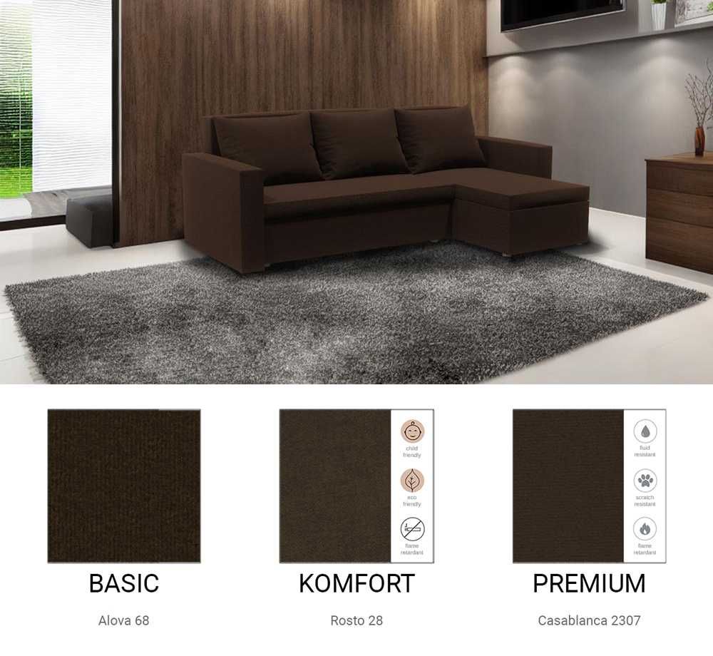 Narożnik z funkcją spania Loft / Różne kolory / Raty / SZYBKA DOSTAWA!