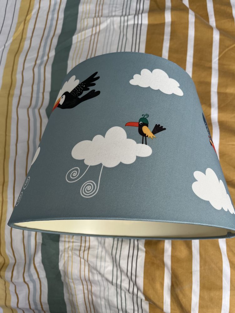 Klosz lampy, lampa dziecięca, ikea, ptaki