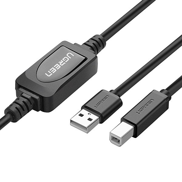 Kabel do drukarki Ugreen US122 USB-B USB-A 2.0/10m - czarny
