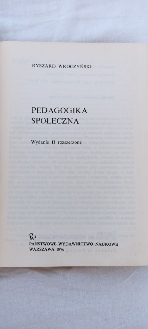 Pedagogika społeczna - Wroczyński
