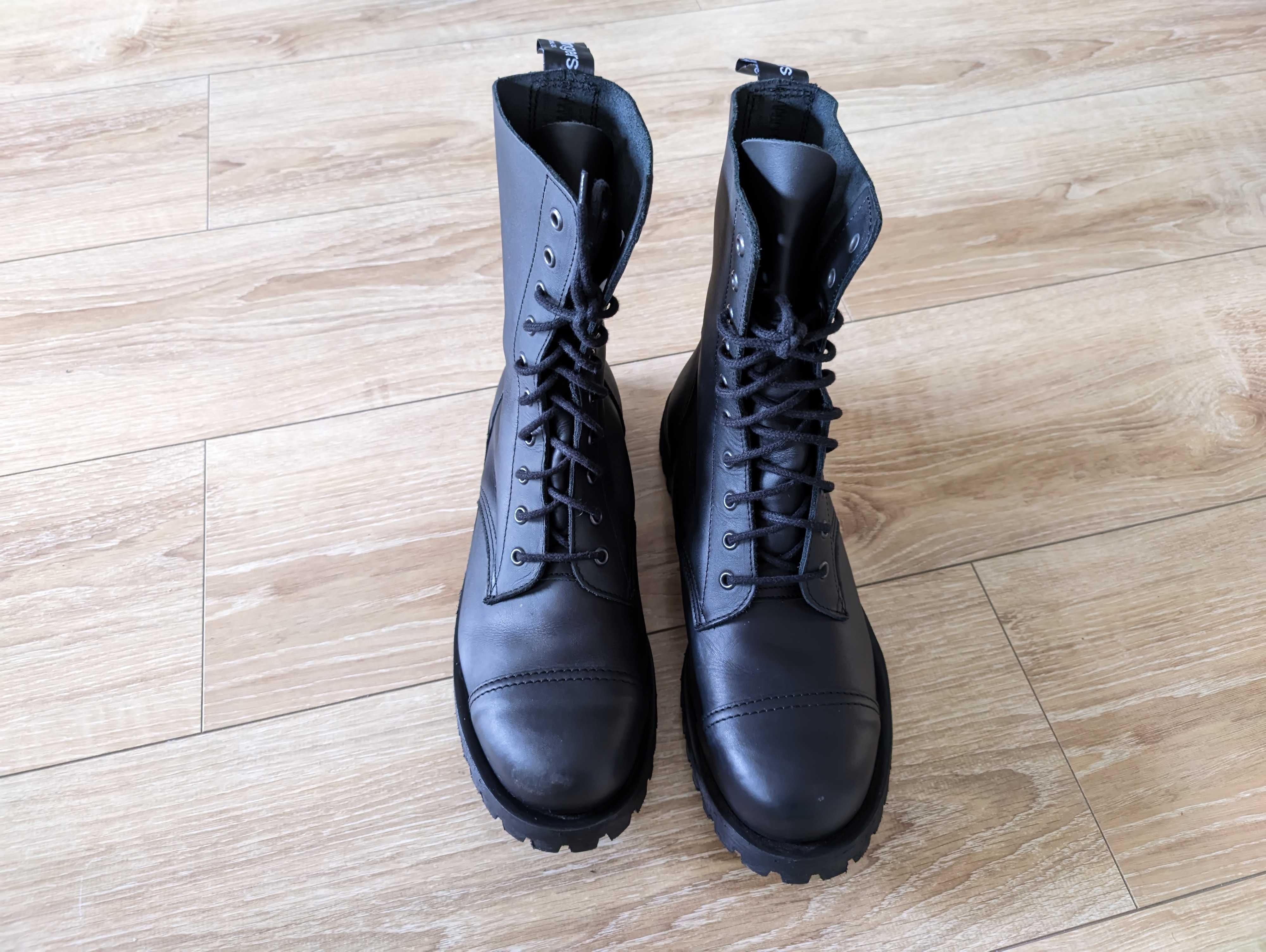 Buty męskie skórzane GLANY / TRZEWIKI - PROTEKTOR -raz ubrane- r. 44,5