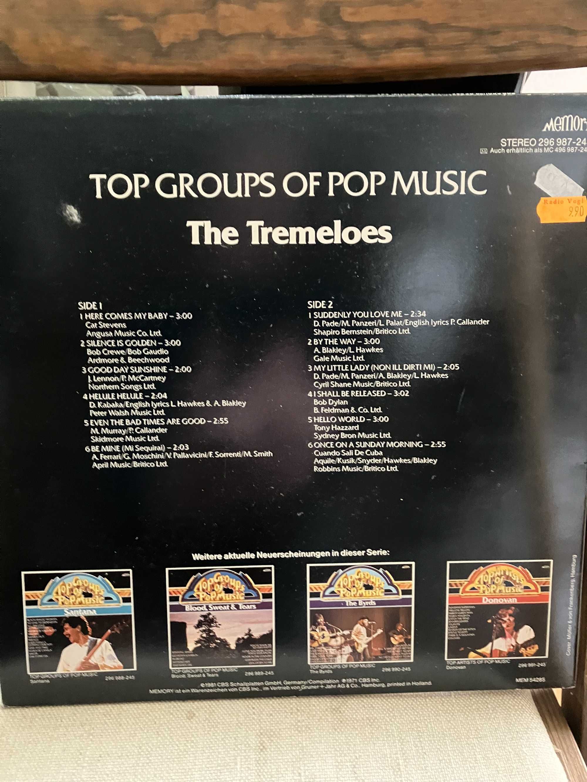 Winyl The Tremeloes " Top groups of the Pop Music " mint