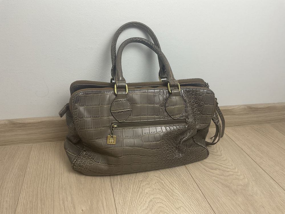 Monnari nowa torebka damska miękka pojemna do ręki brązowa elegancka