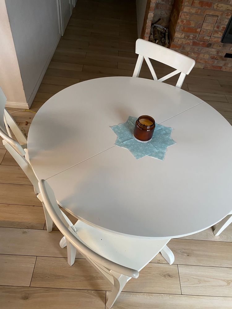 Stół ikea ingatorp + krzesła