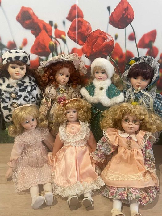 Conjunto de 7 Bonecas de Porcelana Vintage – Oferta de Portes!
