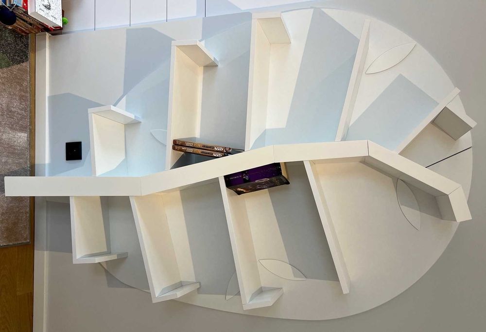 *** Półka DRZEWO, na książki, regał w kształcie drzewa, biała 175x120