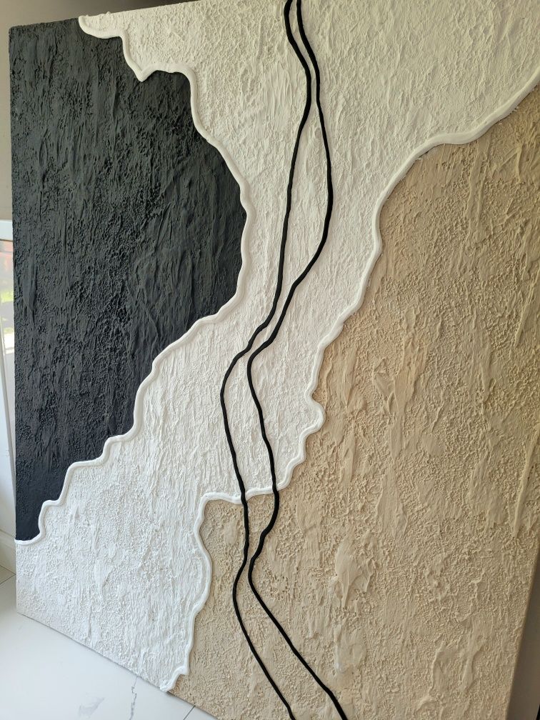 Obraz strukturalny 100x120, Płaskorzeźba, 3d