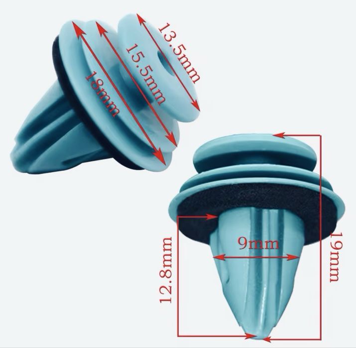 Кліпси з резинкою антискрип  защелки  100 шт