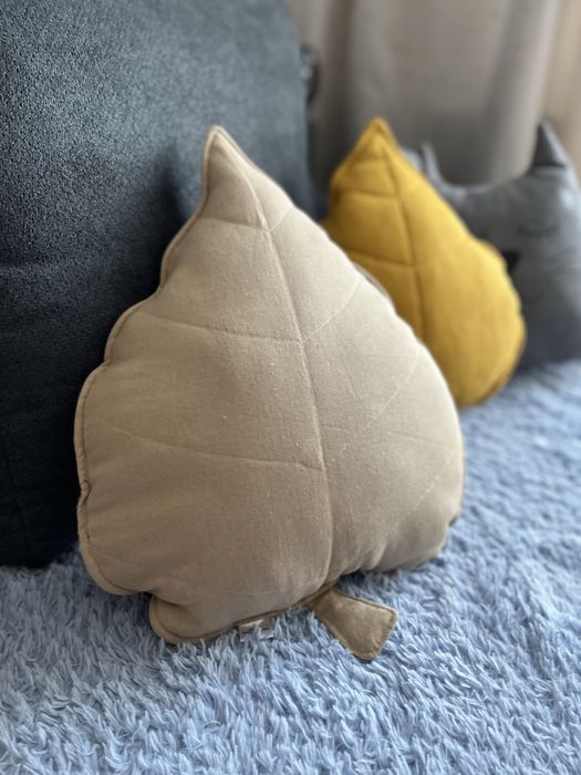 Poduszki lniane Liść