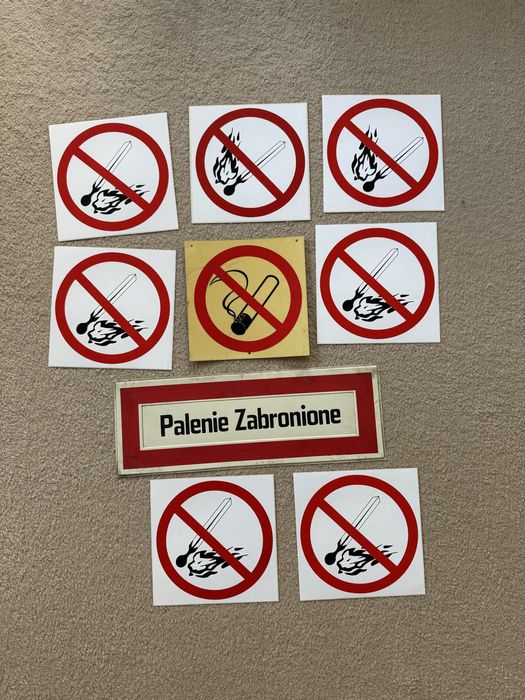 Bhp Znaki Ostrzegawcze Informacyjne Palenie zabronione, Zakaz ognia