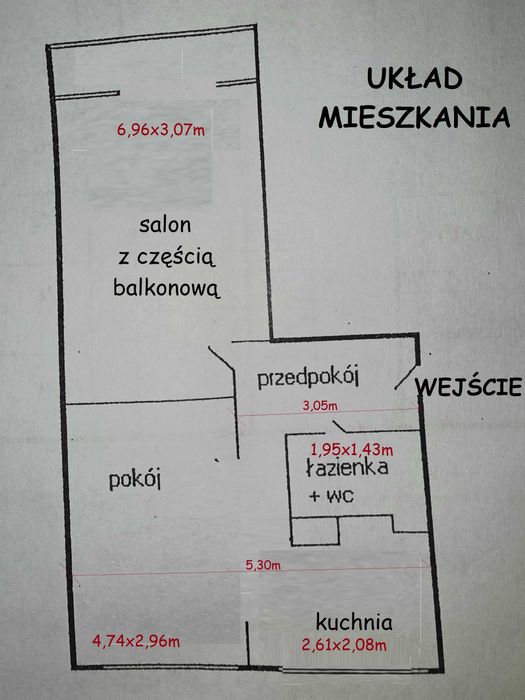Mieszkanie 2-pokojowe z całym wyposażeniem 42,8m2 - bez pośredników