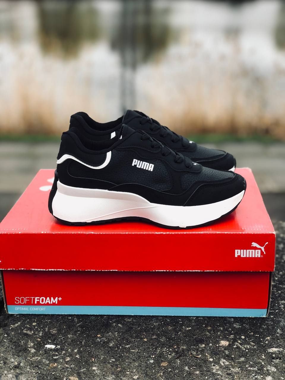 ХИТ СЕЗОНА! Черно-белые женские кроссовки Puma, топ качество 35-41 р.