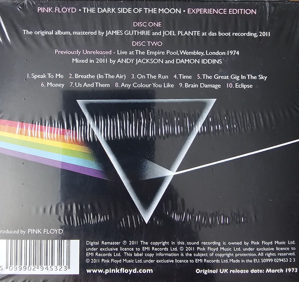 CD PINK FLOYD - The dark side of the moon (2 CD) Experience Version in