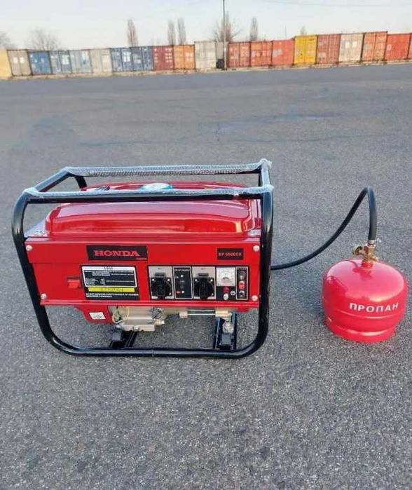 Генератор бензиновий 5.5 ква на газу бензогенератор газ бензин
