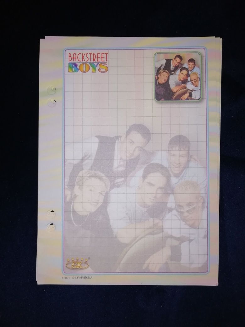 Backstreet Boys karteczki 6 sztuk kultowe lata 90. Format A6