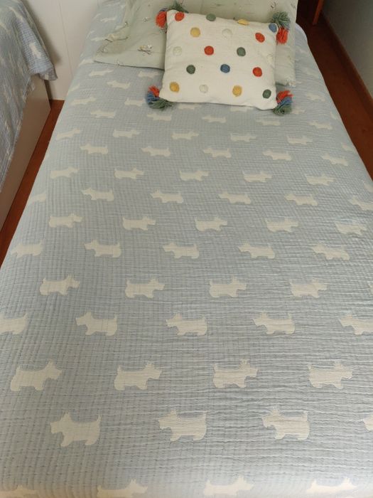 Colcha criança azul Zara Home
