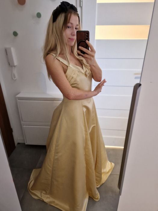 Ronald Joyce 44 2xl vintage długa sukienka suknia balowa slubna księżn