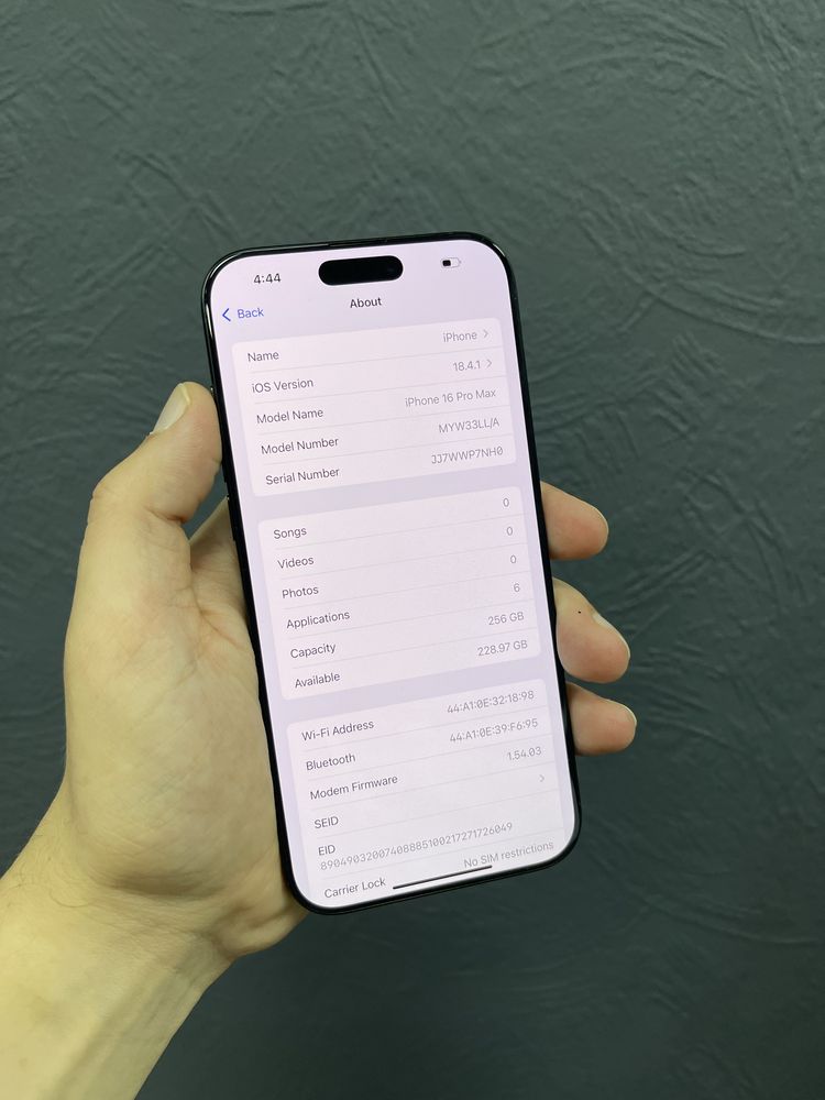 Iphone 16 Pro Max 256gb Black Titanium Neverlock