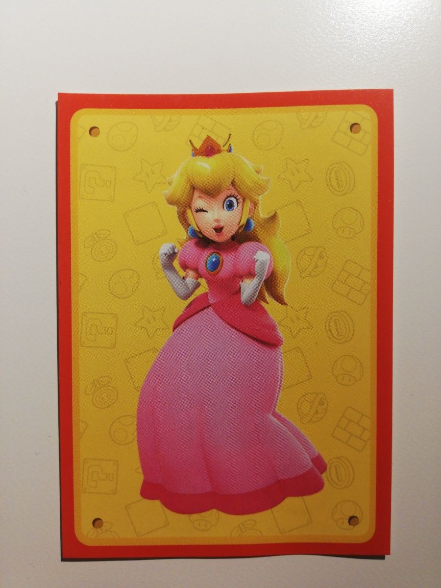 02 Peach - VERMELHO - Cromo Carderneta Super Mario Panini