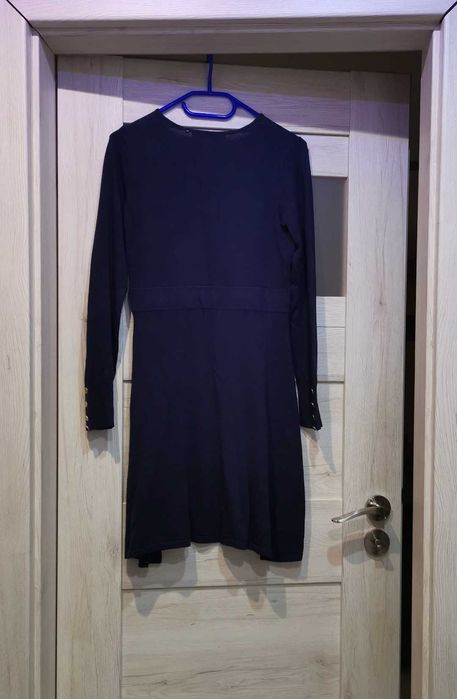 V by Very granatowa sweterkowa sukienka M/L