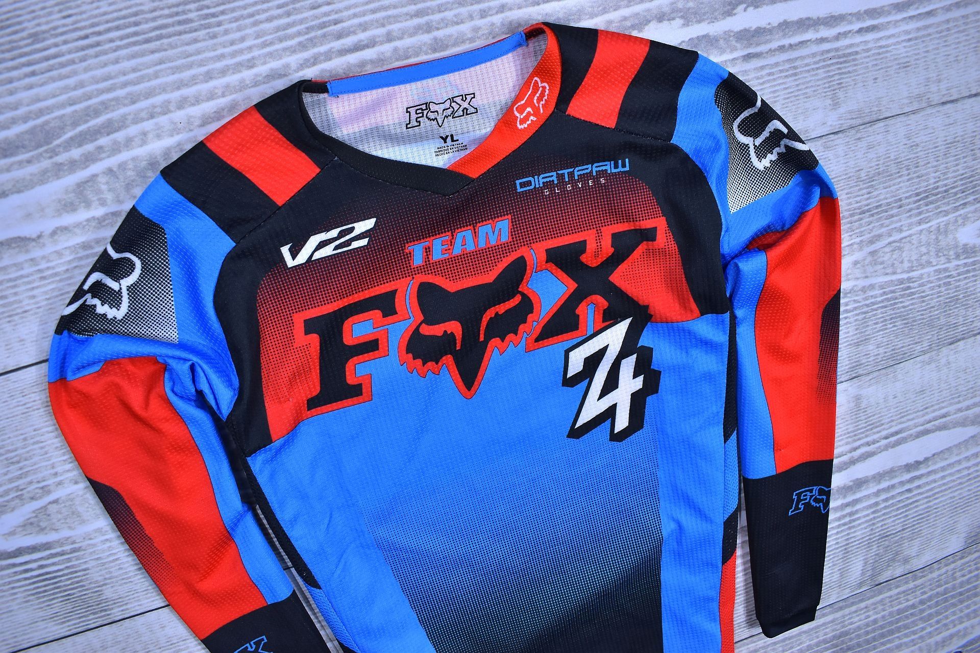 Fox Juniorska Koszulka Motocross Logowana / Y L