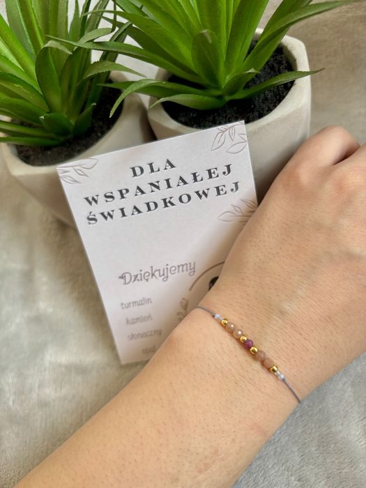 Bransoletka podziękowanie dla świadkówej