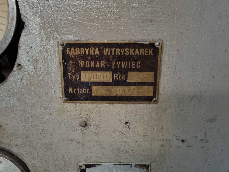 Wtryskarkę do tworzyw sztucznych FORMOPLAST FO 200/80