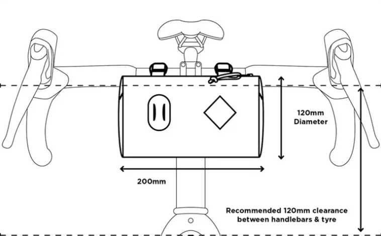 Torba na kierownicę Restrap Canister Bag 1.5l 120mm x 200mm czarna