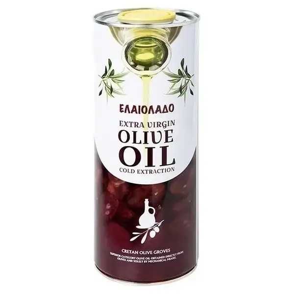 Олія оливкова, ELAIOLADO Греція Extra Uirgin OLIVE OIL, 1 л. Ж/Б