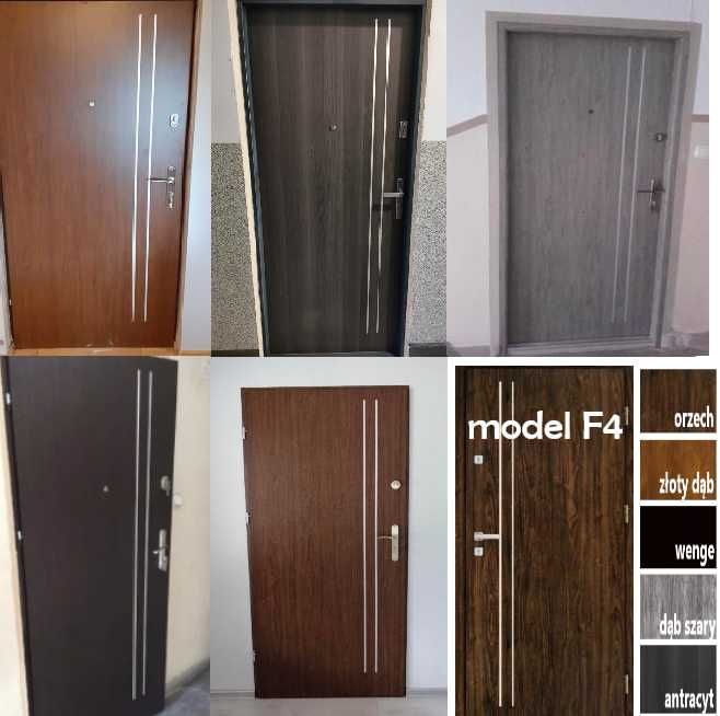 Drzwi wejściowe zewnętrzne z montażem do mieszkania WZMOCNIONE bloki