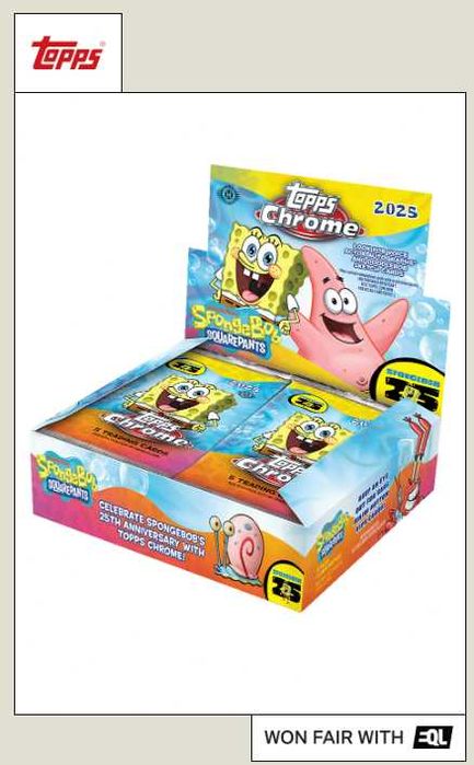 2025 Topps Chrome SpongeBob 25th Anniversary Hobby Box