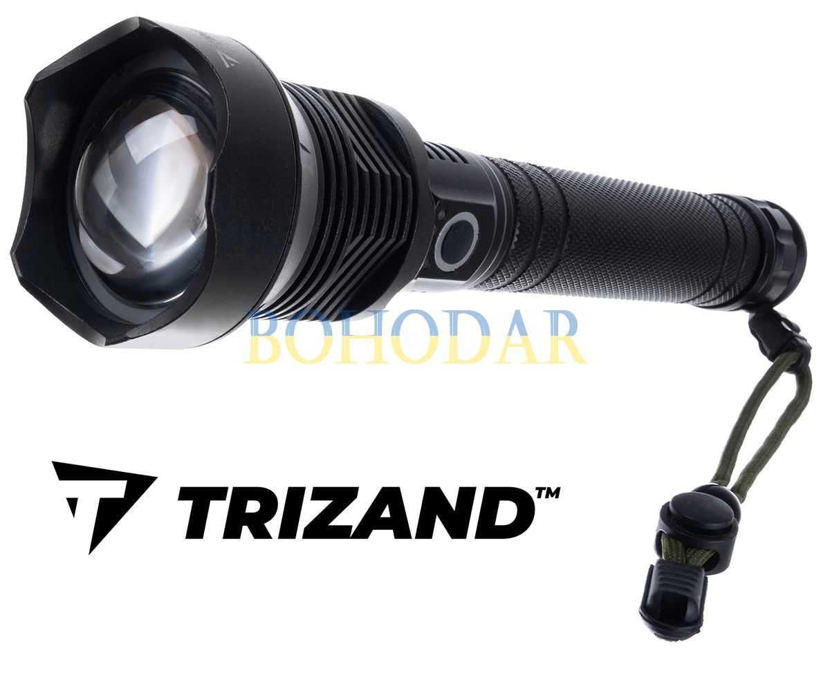 Ліхтарик фонарик TRIZAND L18547 P70 USB 17600 mAh 4500 Лм 1 Км Польща!