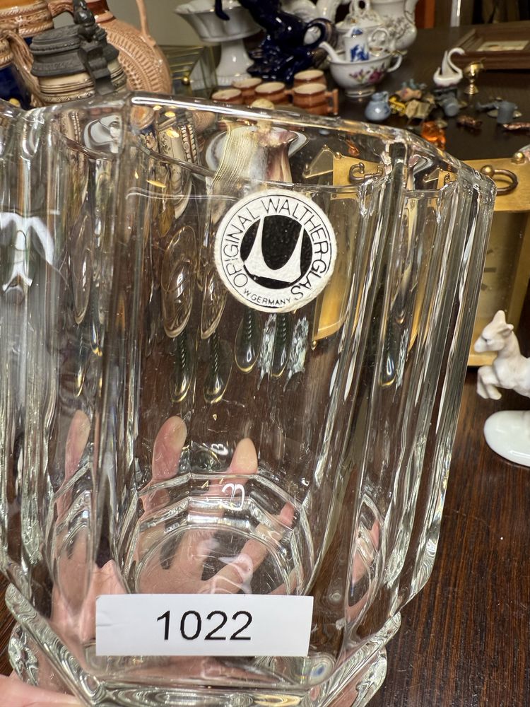 Szklany pojemnik na lód wazon dekoracja szklana Walther Glas 1022