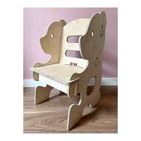 Drewniane krzesełko Miś dla dziecka