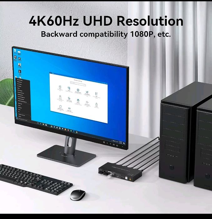 HDMI KVM Switch 2x1 (USB 2.0, 4K 60Hz, HDMI 2.0)