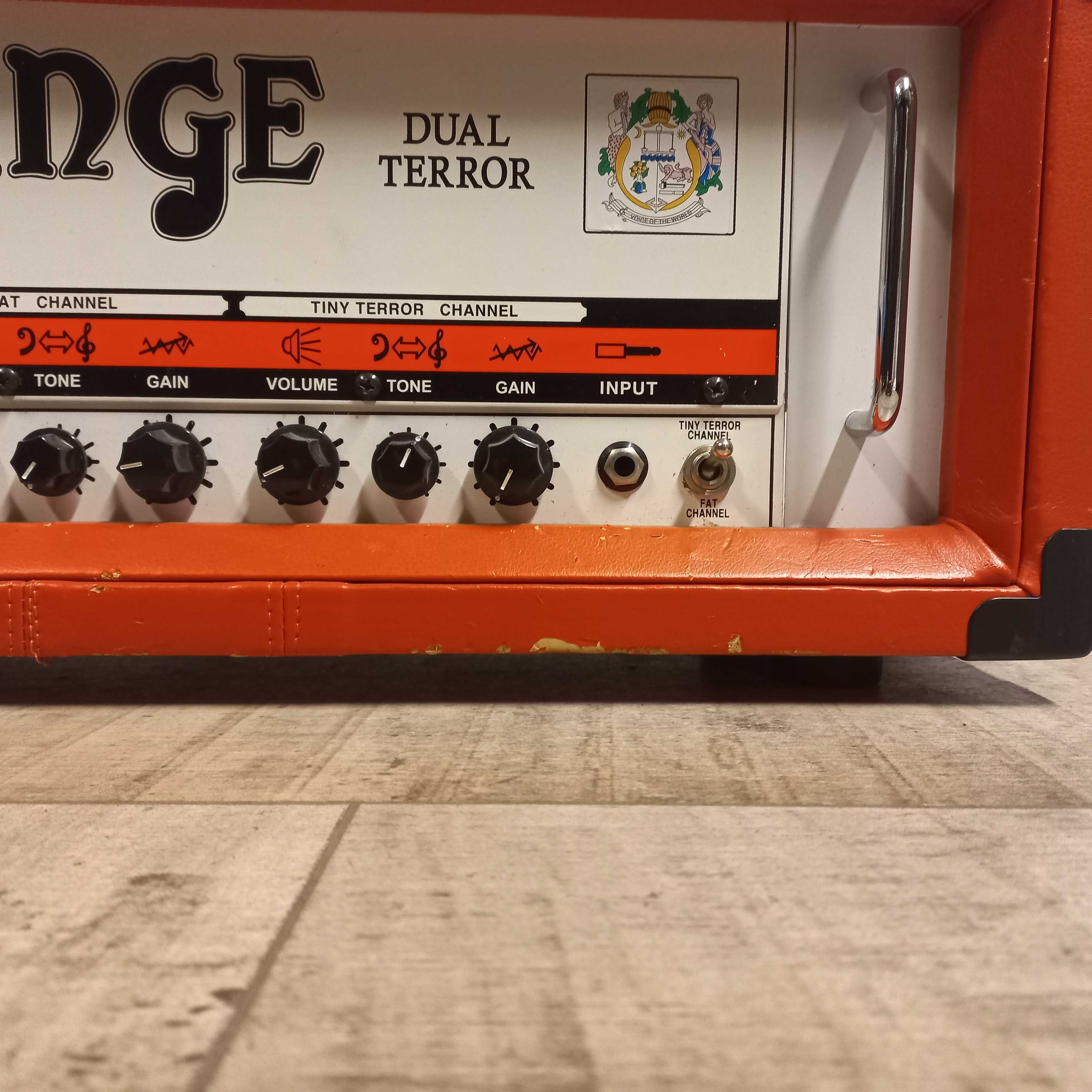 Orange Dual Terror head gitarowy z obudową custom