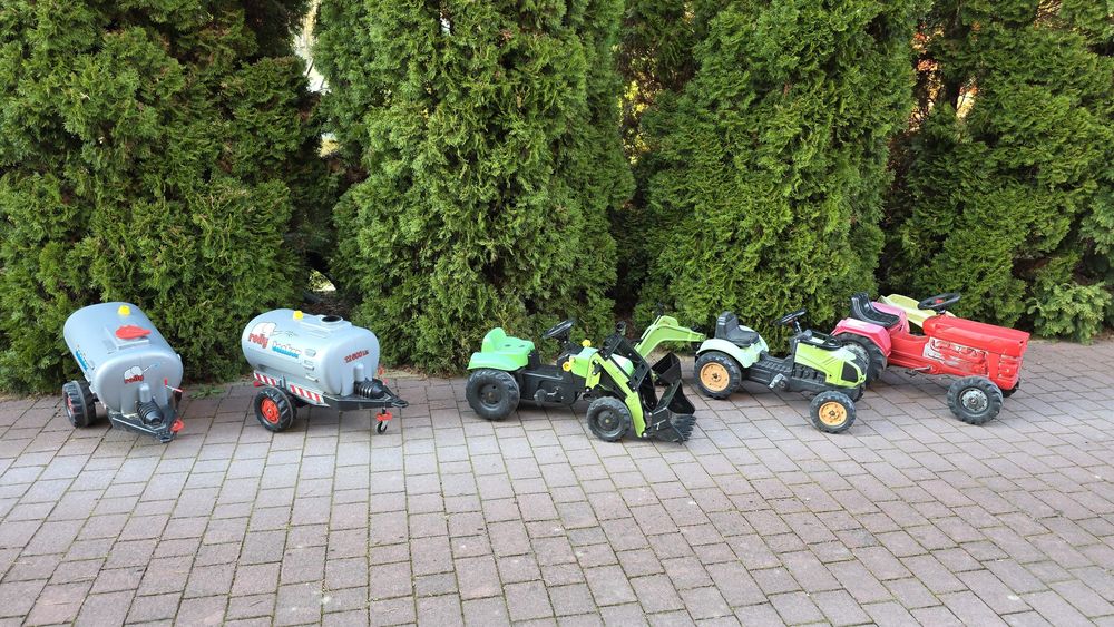 Ciągnik dla dzieci traktor rolniczy Ciągnik na pedała przyczepa autko