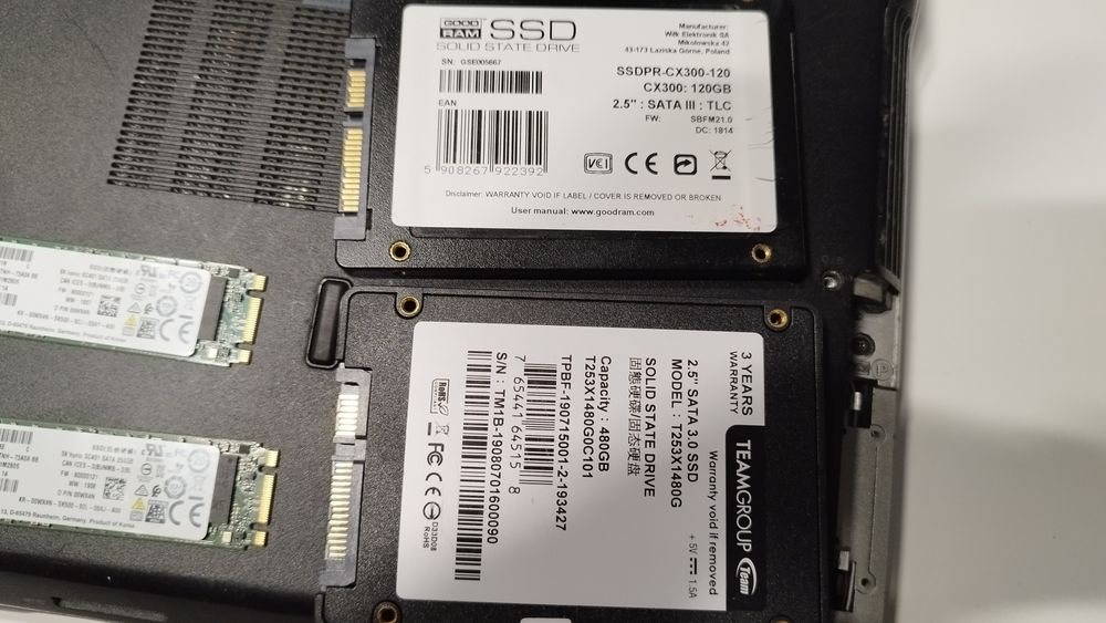 Dyski SSD części laptop dell