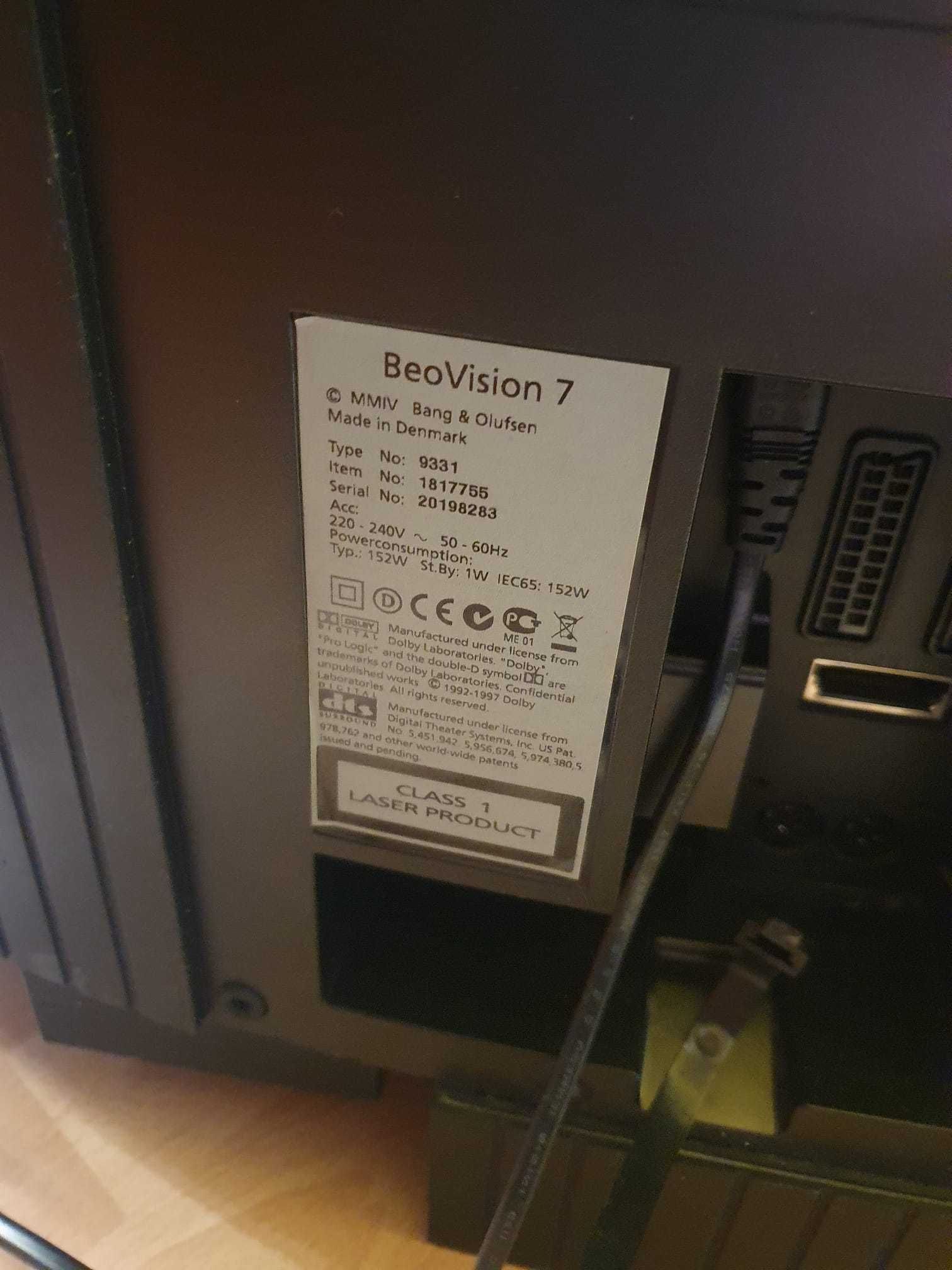 tv z dvd Bang & Olufsen Beovision 7-40 Typ 9331,tv z dvd