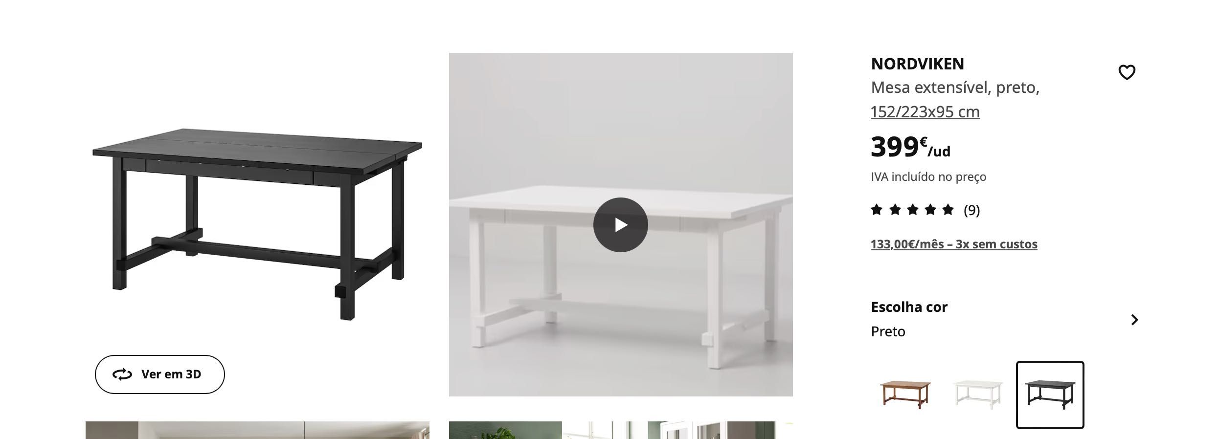 Mesa extensível IKEA