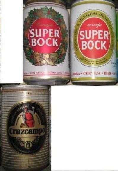 Colecção Latas Cerveja 6 (Tennents/Super Bock/Cruz Campo)