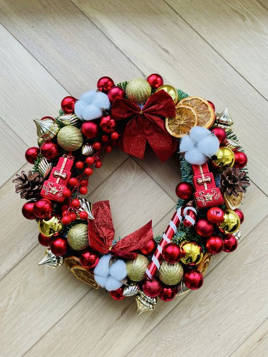 Wianek świąteczny Bożonarodzeniowy z jodły Nobillis