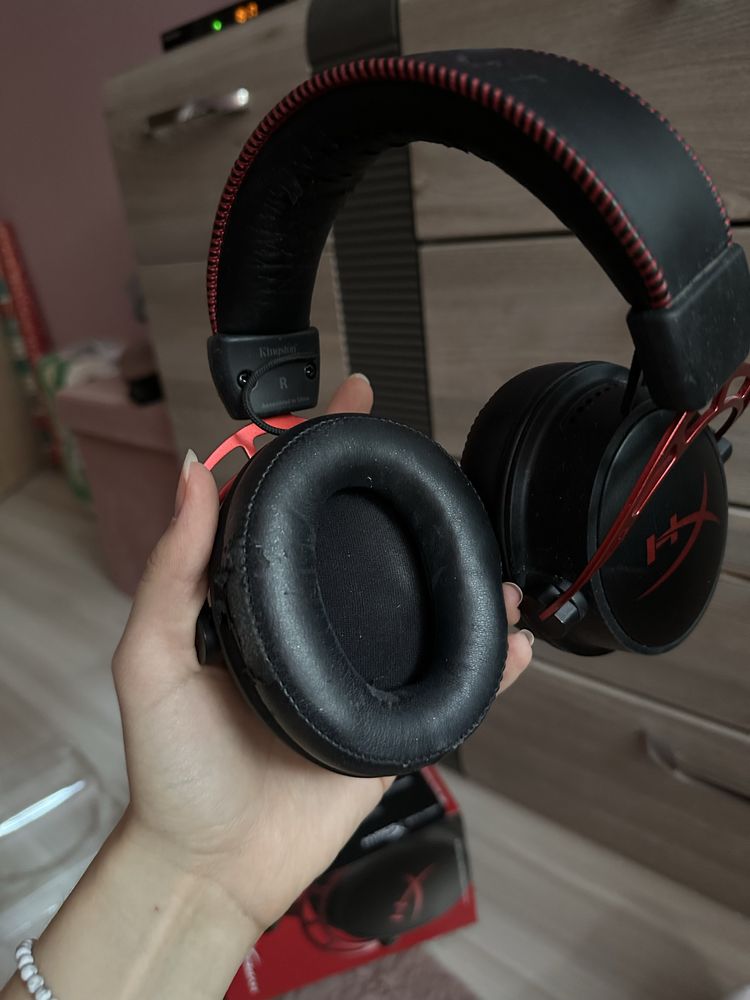 Słuchawki Hyperx Cloud Alpha używane bez mikrofonu