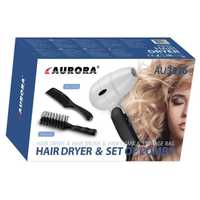 Aurora au3536 новый фен дорожный складной в сумочке+2 расчёски